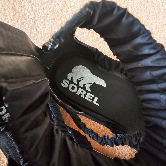 SOREL Black Ella Ankle Strap Open Toe Leather Sandals - Picture 6 of 7